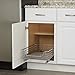 Household Essentials Glidez Chrome-Plated Steel Extended Depth 1-Tier Sliding Under Sink Cabinet Organizer, Chrome