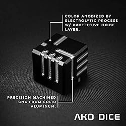 AKO DICE I - Black - Custom Metal dice Version 1 by