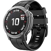 26mm watch band for garmin fenix 7x sapphire solar fenix 6x pro solar fenix 5x 3 hr quick release fit dual color silicone watch strap replacement for garmin epix 2 pro sapphire 51mm Descent MK1/2/2i