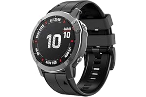 OUTVI 26mm watch band for garmin fenix 7x sapphire solar fenix 6x pro solar fenix 5x 3 hr quick release fit dual color silicone watch strap replacement for garmin epix 2 pro sapphire 51mm Descent MK1/2/2i