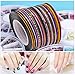 Anezus 7100 Pcs Nail Art Rhinestones Nail Gems Kit with 30 Assorted Colors Nail Art Striping Tape and Pickup Tools for Nail Art Supplies Accessories