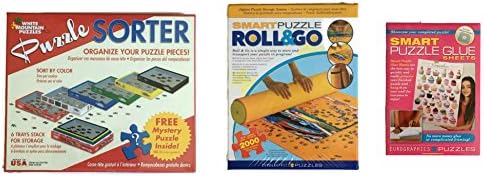 Jigsaw Puzzle Accessory Set - Puzzle Sorter, Puzzle Roll Mat, and Puzzle Glue Sheets