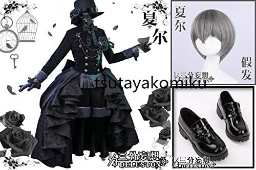 黒執事 シエル 黒バラのドレス コスプレ衣装 全セット ウィッグ 靴 追加可 S