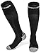 Compression Socks - Firm Knee High Graduated 20-30 mmHg - Foot Ankle Shin and Calf Support Sock - For Running Sports Travel & Recovery - Black or White
