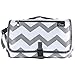 Portable Diaper Changing Pad - Compact Changing Station, Foldable into a Clutch - Perfect for Travel with an Infant or Toddler - Grey Chevron - by Eloni Baby