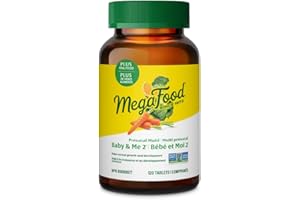 MegaFood| Baby & Me 2| Prenatal Vitamins for Women| Multivitamins for Women| Optimal Iron, Folate, B12, B6, Vitamin D, Cholin