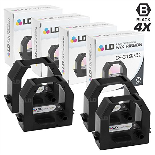 LD Compatible Amano CE-319252 Set of 4 Black Printer Ribbon Cartridges for use in Amano MRX-35, AS1000, BX1500, BX1600, BX1800, & BX2000