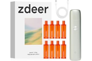 ZDEER Smart Electric Oral Spray - Mouth Spray Fresh Breath, Cool Mint Breath Spray, Mouth Freshener Spray, Rechargeable, Alcohol Free, With 8 Pods (Classic+8 Bombs)