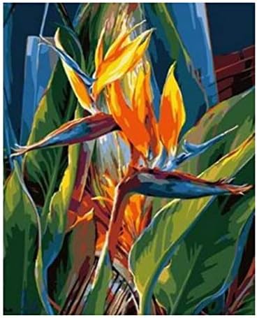Painting By Numbers Strelitzia Royal Flower Diy Acrylic Decoration For Home Decor Adult 40X50Cm No Frame