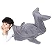 SINOGEM Shark Tail Blanket - Plush Animal Sleeping Bag Blanket Shark Toys for Kids by (Grey)