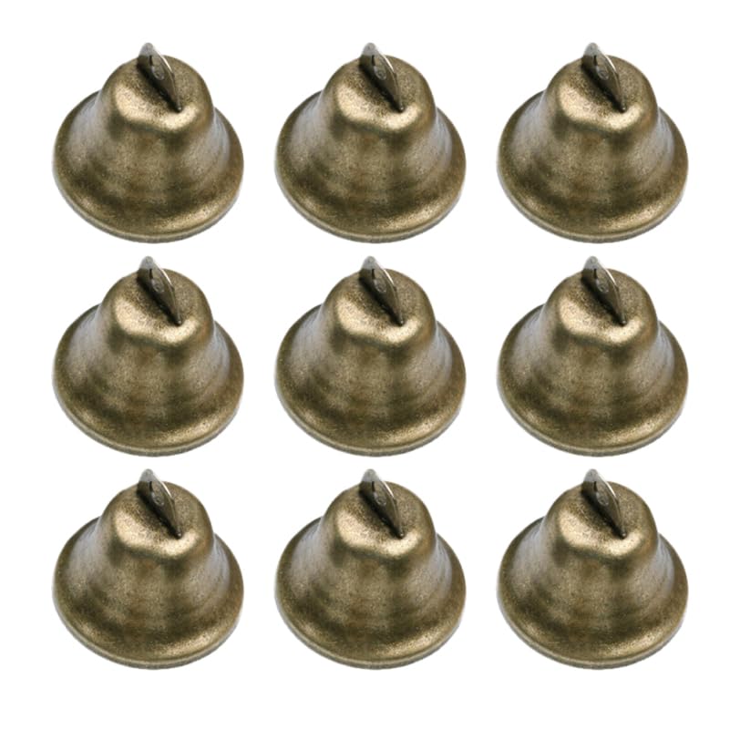 Milisten Brass Bells 1.5 Inch Mini Jingle Bells for Diy Crafts Christmas Party Decoration Rustic Bronze Bell Rattles Lightweight Metal