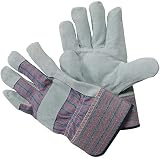 Firm Grip Leather-Palm Large Gloves (3-Pairs)