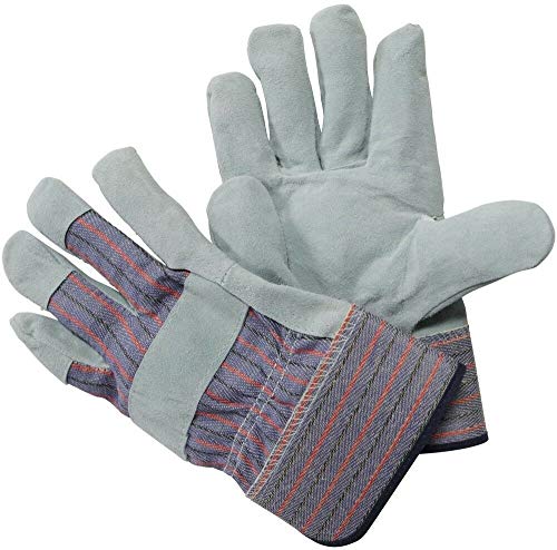 Firm Grip Leather-Palm Large Gloves (3-Pairs)