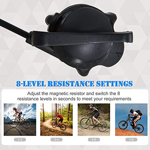 HOMCOM Indoor Bicycle Trainer Workout Stand Steel Frame 8 Level Magnetic Resistance Home Exercise Training for 650C… - Image 7