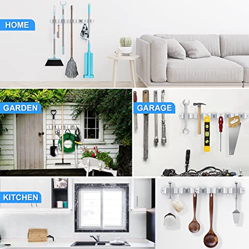 MIMIEYES Broom Holder, Mop and Broom Holder Wall Mount,Stainless Steel