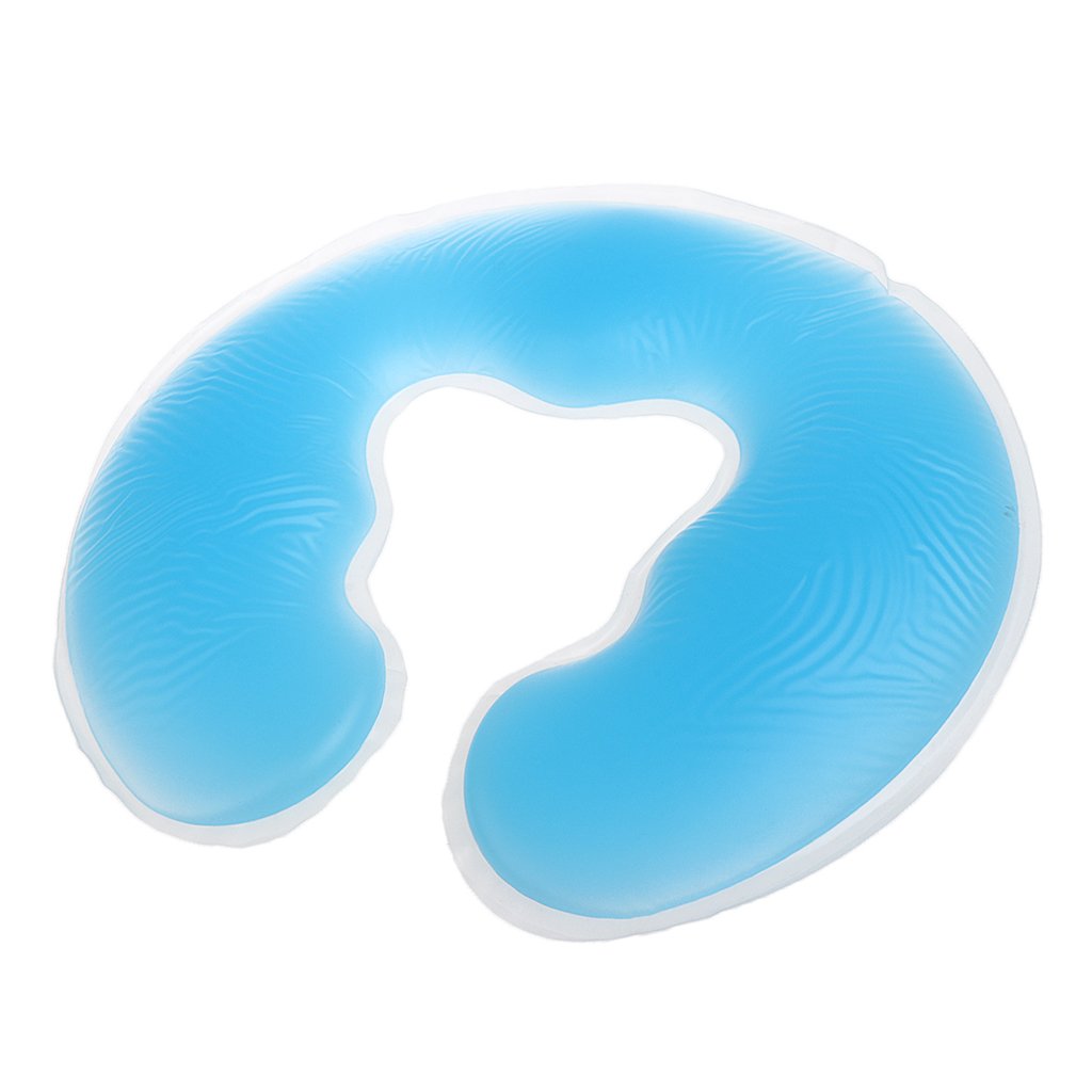 Homyl Silicone Spa U Shape Pillow Face Rest Body Massage Cradle Hole Cover Cushion - Blue : Beauty