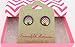 Summerfield Collection Antiqued Gold-tone Metallic Mermaid Scale Stud Earrings 12mm (Hot Pink AB)
