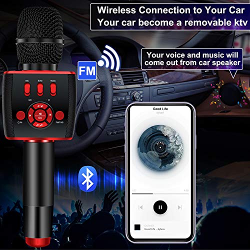 BONAOK Bluetooth Wireless Karaoke Microphone,Portable Karaoke Machine
