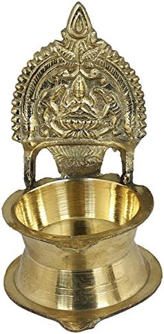 Brass Deepak , Oil lamp , Diya Pooja Item Neelkanth Rudraksha
