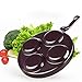 Aluminum 4-Cup Egg Frying Pan Nonstick Fried Egg Pan 9.45 Inch Aluminized Steel ABS Handle Cooker Durable and Heat Resistant for Omelet Eggs Pancakes