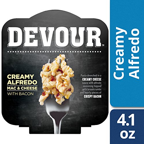 DEVOUR Creamy Alfredo Mac & Cheese with Bacon, 4.1 oz Bowl