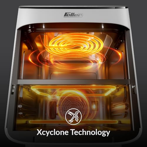 Feller Germany 1850W Air Fryer, 11L XL Capacity, Dual Zone + Sync Finish, 8 Presets, Pizza Stone, 360° Rapid Air Tech, Bake, Reheat, Dehydrate, Non-Stick, Touch Panel, 2Y Guarantee AFR1100 UAE (White)