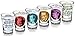 The Unemployed Philosophers Guild Great Drinkers Shot Glasses, Red/Blue/Yellow/Purple/Green/Grey (6-Piece)