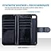 ULAK Designed for iPhone SE Case 2022 (3rd Gen) / iPhone SE Case 2020 (2nd Gen) / iPhone 7 Case/iPhone 8 Case, Luxury PU Leather Wallet Phone Case with Card Holder Flip Kickstand Cover - Black