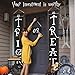 Halloween Outdoor Decoration - Trick or Treat Banner for Front Door Display, Durable Home Decor with Pumpkin, Bat, Bones, and Witch Hat Design, Easy to Use Ready to Hang for Gate, Garden, Home Party