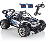 RC Cars KOOWHEEL 1:16 Scale 2WD Off Road Remote Control Cars with 2 Rechargeable Battery 2.4GHz Radio Remote Control Truck Monster High Speed Crawler USB Charger RC Car for Adults and Kids（Blue）
