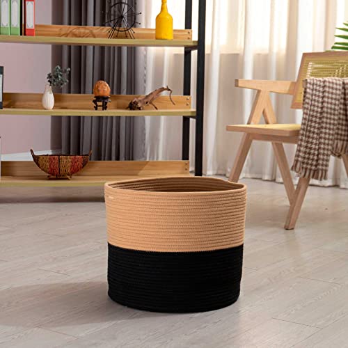 OrganiHaus Large Rope Basket for Blankets Living Room 16x14 Blanket