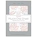 SwaddleDesigns Softest Cotton Muslin Fitted Crib Sheet, Toddler Sheet for Boys & Girls, Fits Standard Crib Mattress (28 x 52 inches), Pink Heavenly Floral