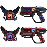 ArmoGear Infrared Laser Tag Guns and Vests - Laser Battle Game Pack Set of 2 - Infrared 0.9mW
