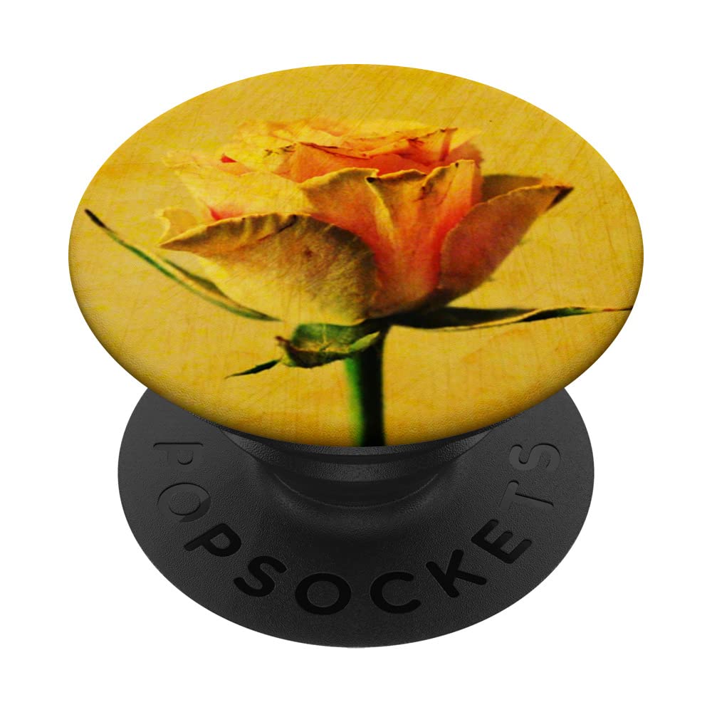 vintage yellow rose PopSockets Swappable PopGrip