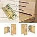 Bed Frame Hardware - Bed Rail Brackets Set of 4, Heavy Duty Non-Mortise for Wood Bed Frame Headboards Footboards with Screws