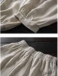 Pantalones de algodón y lino para dama