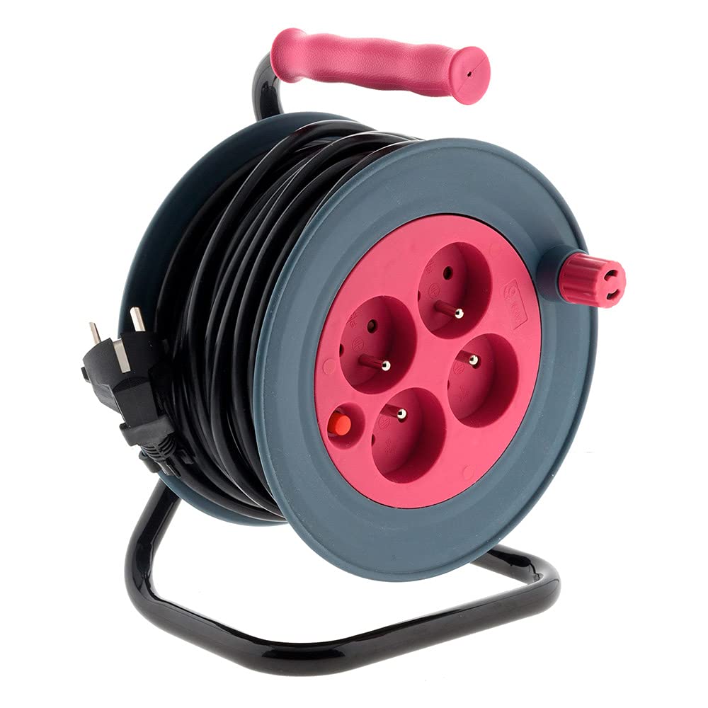 Zenirtech Cable Reel 15 m 3G1 mm2 - Pink