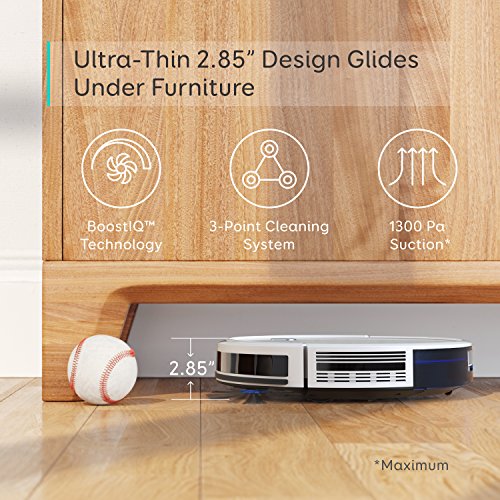 eufy BoostIQ RoboVac 11S (Slim), Robot Vacuum Cleaner, Super-Thin,Powerful Suction, Quiet, Self-Charging Robotic Vacuum Cleaner, Cleans Hard Floors to Medium-Pile Carpets