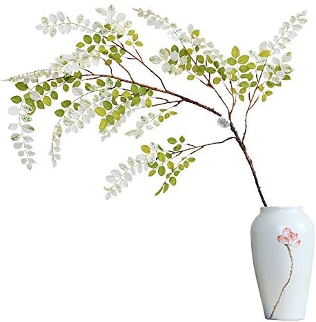 Artificial Plants 1pcs×110cm Artificial Flowers Fake Flowers Pu Flowers Wedding Wisteria Leaves Bouquets Flower Vine Ivy Green Vine Leaf Garland Plants String Plant for Valentines Home Wedding Garden