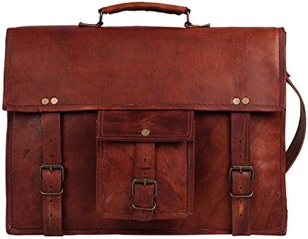 Hell Blues : Leather MacBook Carrier Bag For College Students, Office Workers &amp; Businessmen| High End, Genuine Leather Backpack &amp; Shoulder Travel Handmade Bag