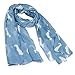EUDORA Fashion 9 Color Animal Dachshund Dog Print Scarf Pashmina Women Scarves (Light Blue)