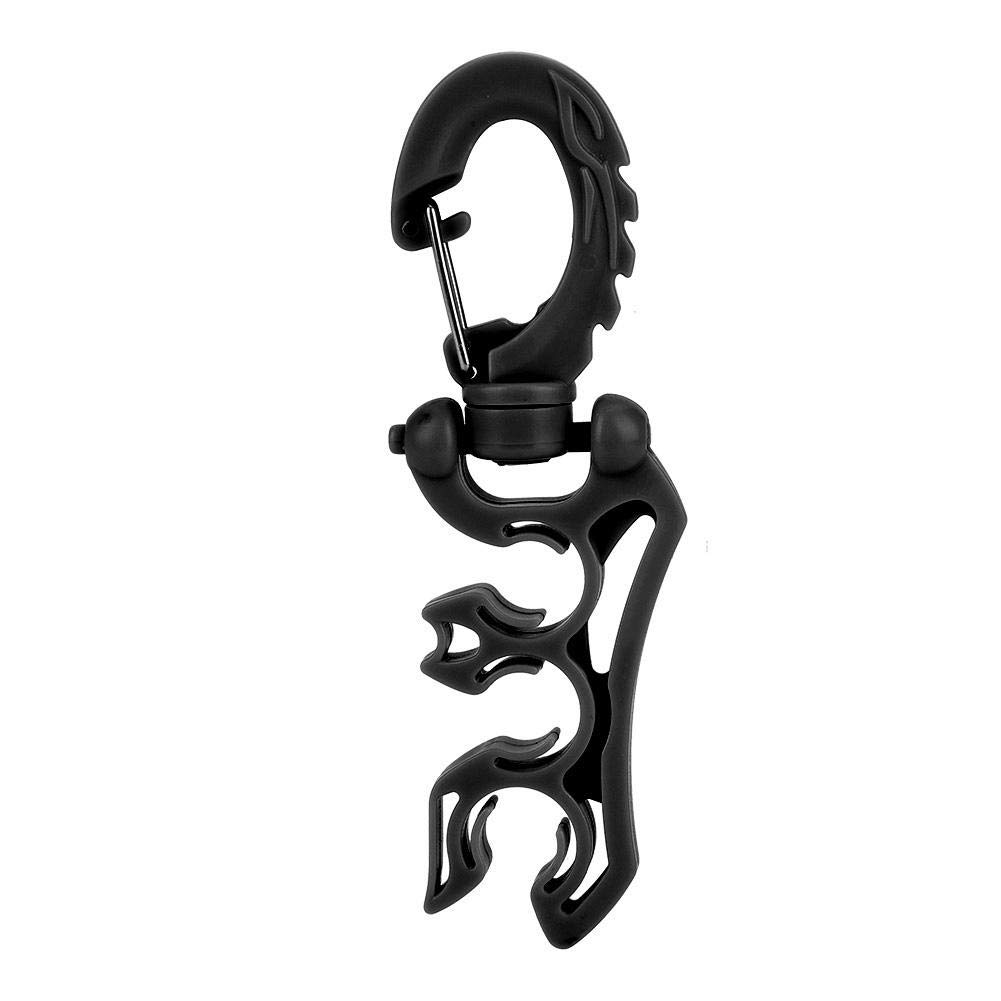 VGEBY1 Diving Hose Holder, Scuba BC Hose Clip Hook Diving Regulator Hose Keeper for Underwater Diving Snorkeling(Black)