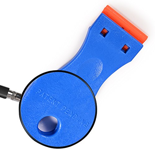 1.5" High Visibility Mini Razor Plastic Double Edged Blade Scraper