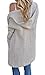 Wollsolo Women's Open Front Long Thick Knit Hoodie Two Pockets Cardigan Sweaters