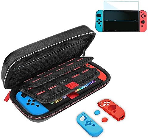 Nintendo Switch Game Carry Case, Gamepal for Nintendo Switch Case Black Travel Case with Nintendo Switch Screen protector for Nintendo Switch Accessories
