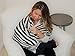 Baby Car Seat Canopy Cover, Breastfeeding Cover, High Chair, Shopping Cart Cover - Gray and White Stripes