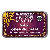 Dr. Bronner's & Sun Dog's Magic Organic Balm for Dry/Chapped Skin or Tattoos, Naked, 0.5-Ounce Tins (Pack of 3)