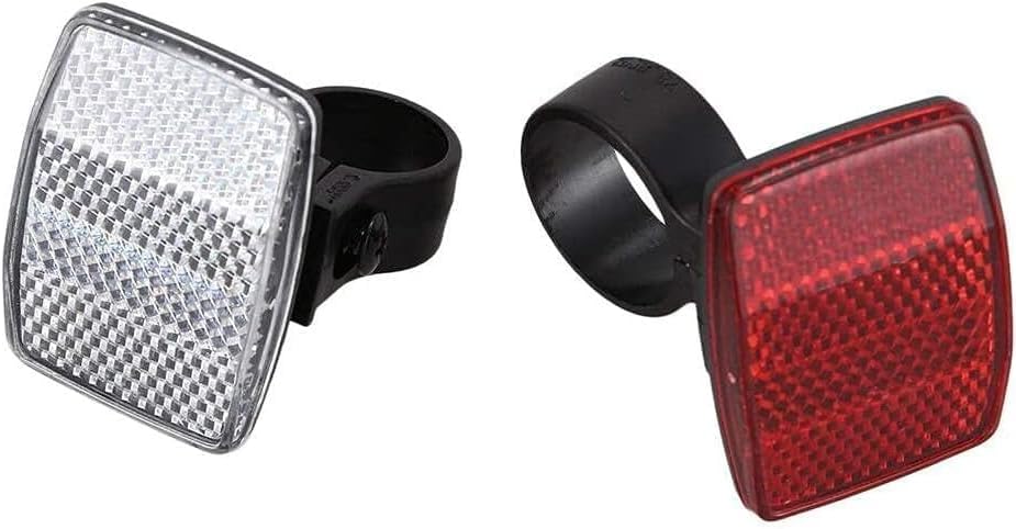 LNYMZD 2Pieces Bicycle Reflectors Bicycle Cycling Light Reflector Rear Front For Handlebars Saddle Bar 30.4mm Reflectors Lights and Reflectors Cycling