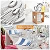 72-Piece Cutlery Set with Serving Utensils, Elegant Life Stainless Steel Flatware Silverware Set for 12, Tableware Eating Utensils, Dishwasher Safe