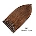 GEELOOK Clip in Hair Extensions Real Human Hair 20 Inch Chocolate Brown #4 Color Double Weft 100% Remy Human Hair Thick Long Soft Silky Straight 4pcs 10clips for Women 70grams